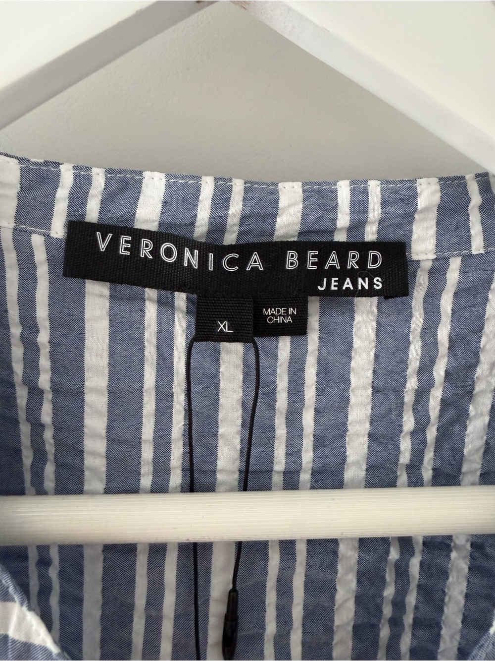NWT - Antonina Sleeveless Blue & White Striped Shirt (XL) - Picture 8 of 12